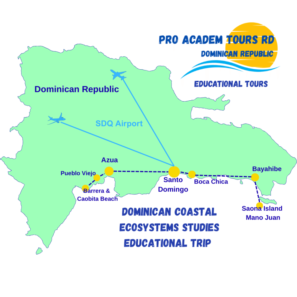 Dominican Republic study travel features coastal ecosystems studies educational programs and immersive cultural experience in the Dominican Republic.