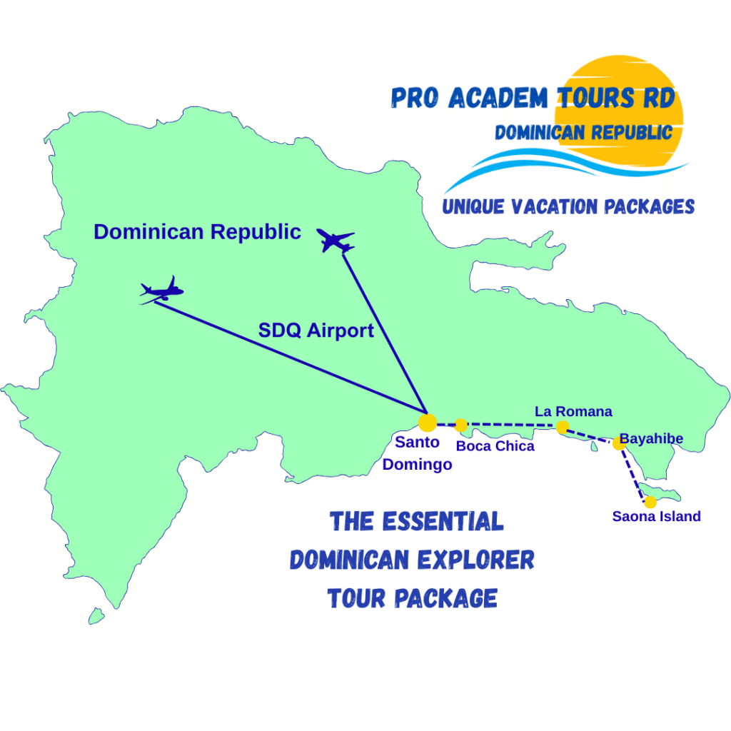 Essential Dominican Explorer tour package is a privately guided trip designed for small private groups of minimum four people traveling to the Dominican Republic. The vacation package include Dominican sightseeing and city tours, Dominican food tours, speedboat rides and catamaran cruise to Saona Island full-day guided adventure and affordable bed and breakfast accommodation in the center of the colonial city of Santo Domingo in the Dominican Republic.