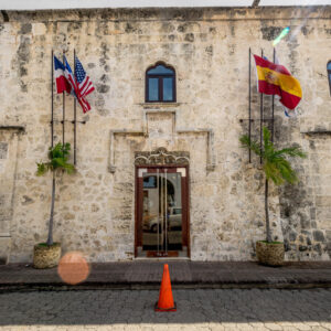 Main Entrance on Conde Street Hodelpa Nicolas de Ovando Emblematic hotel in colonial Santo Domingo