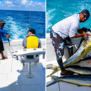 Deep Sea Fishing in Punta Cana is a Big-game sport fishing aboard private equipped boat 4-hour charters in the Atlantic Ocean.