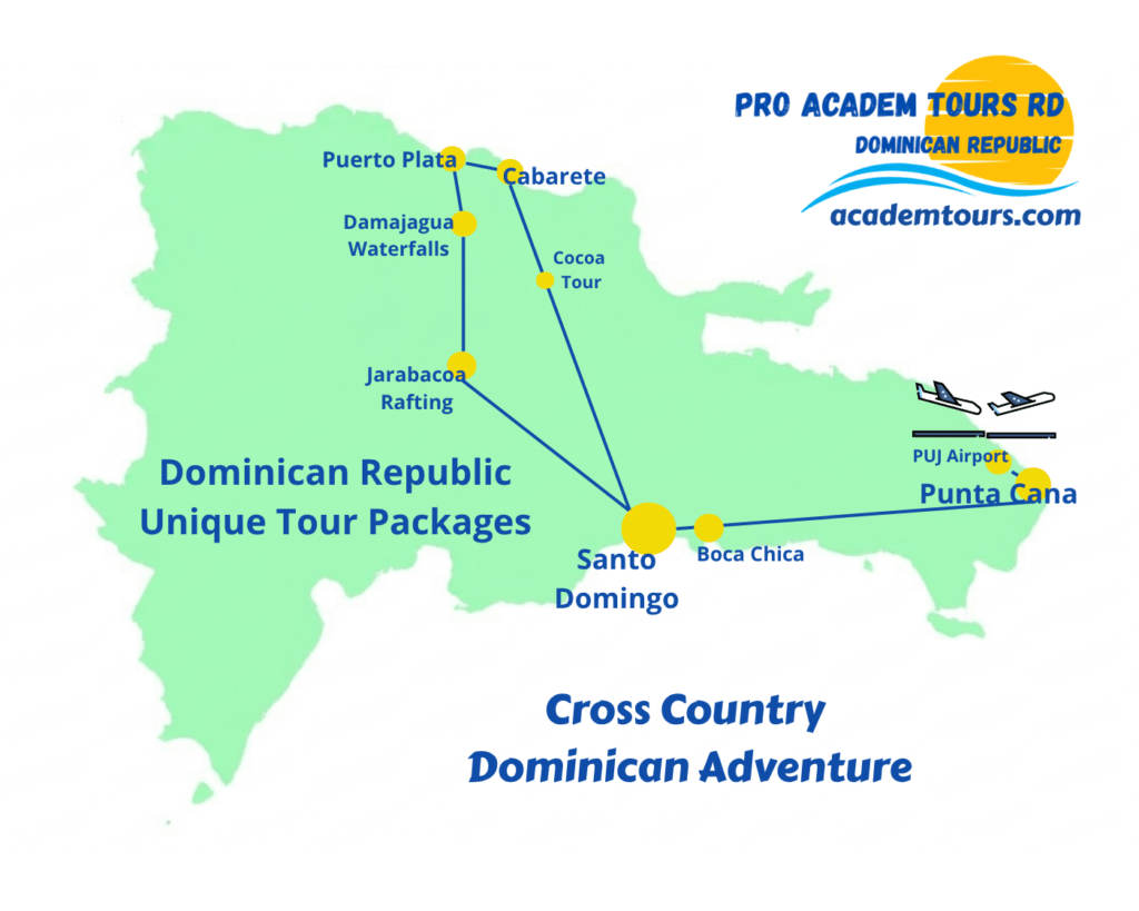 Cross Country Dominican Adventures take you from the pristine beaches of the south to the lush mountains and vibrant coastline of the north. Experience authentic culture, breathtaking landscapes, and hidden treasures along the way.